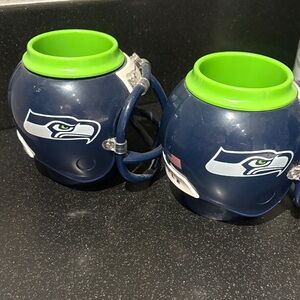 Seattle Seahawks Navy and Green can holders